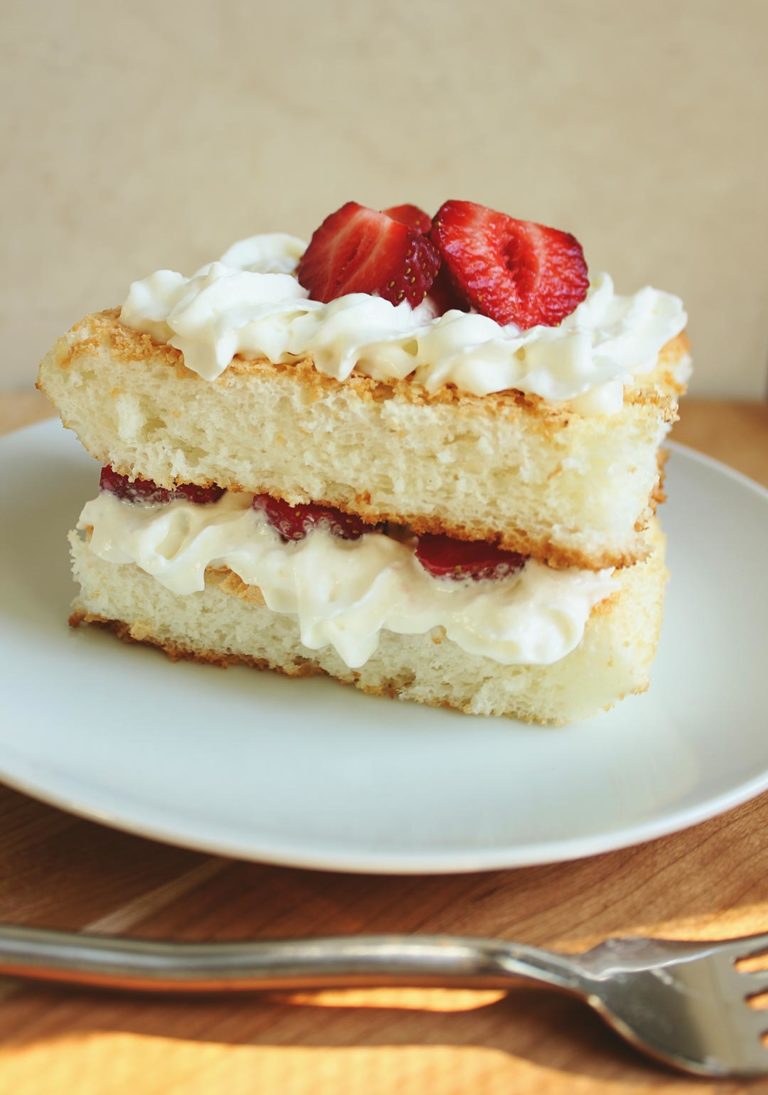 Recipes From Our CSA: Angel Food Cake Topped with Local Ontario Strawberries