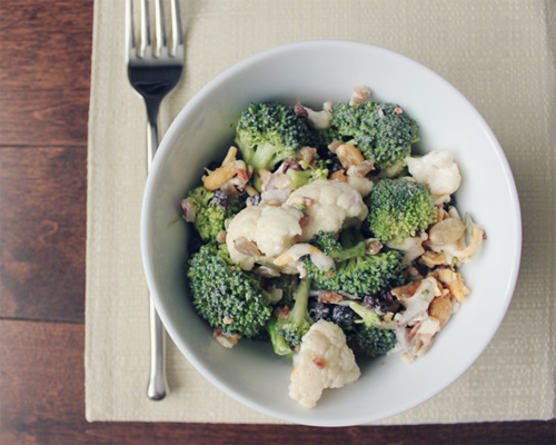 Christmas Leftovers: Broccoli & Cauliflower Salad
