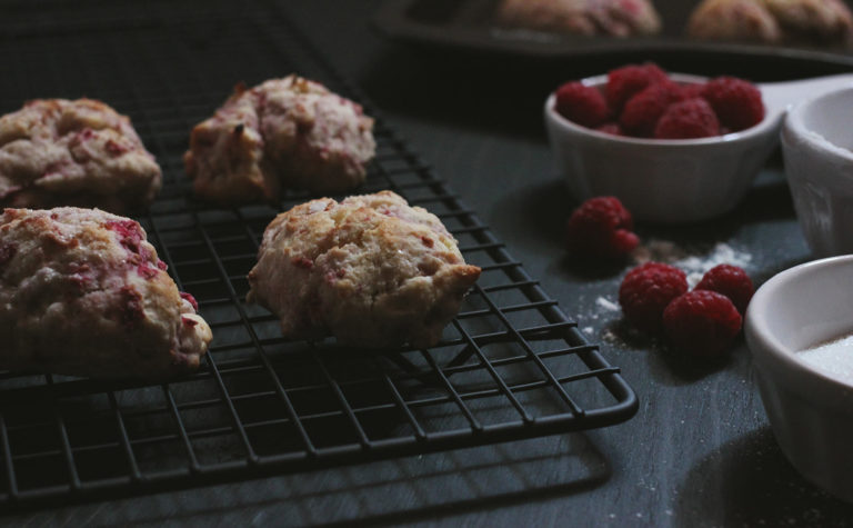 Food Styling & Summer Propping + Simple Raspberry Tea Biscuits