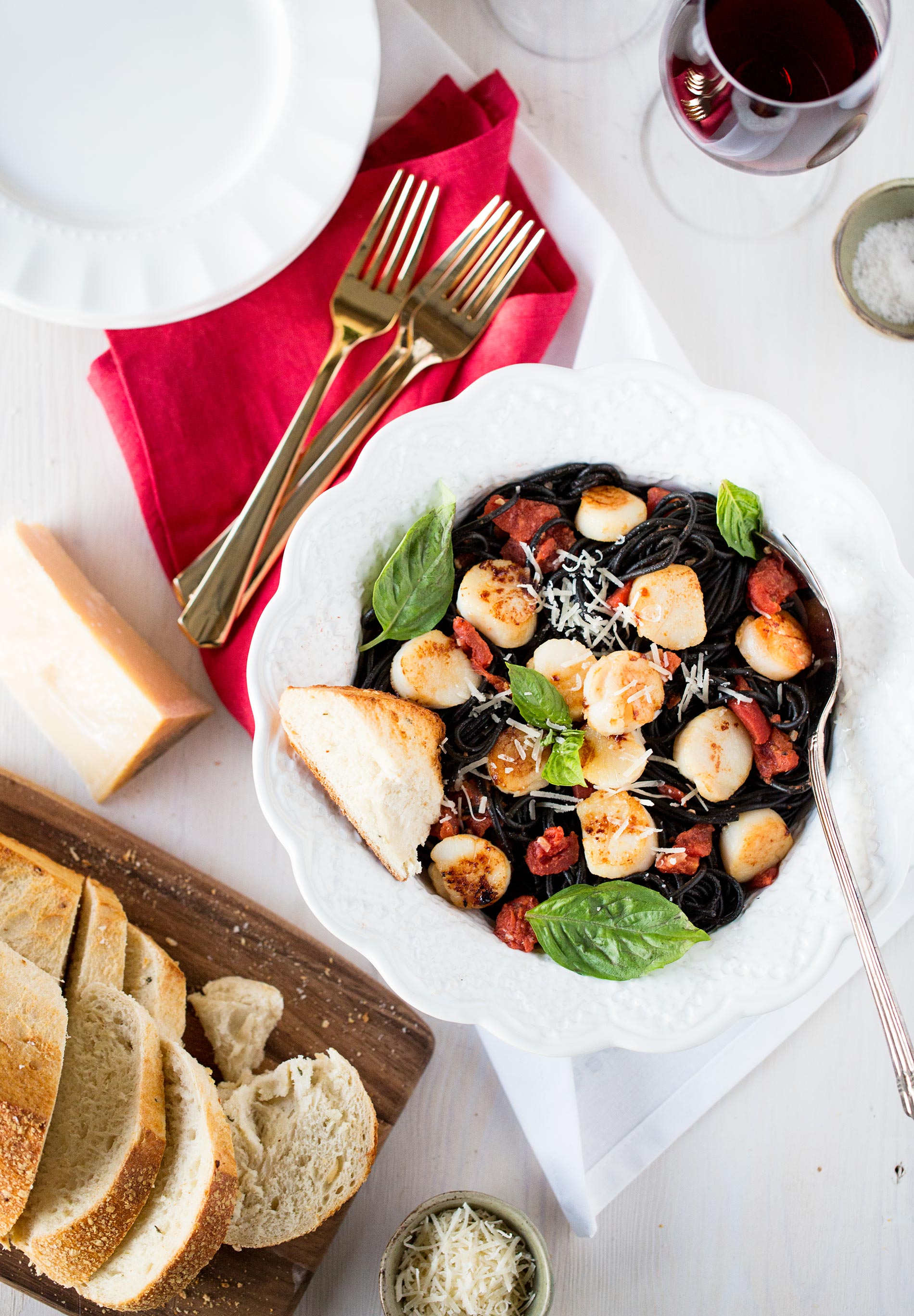 Squid-Ink-Pasta-with-Scallops