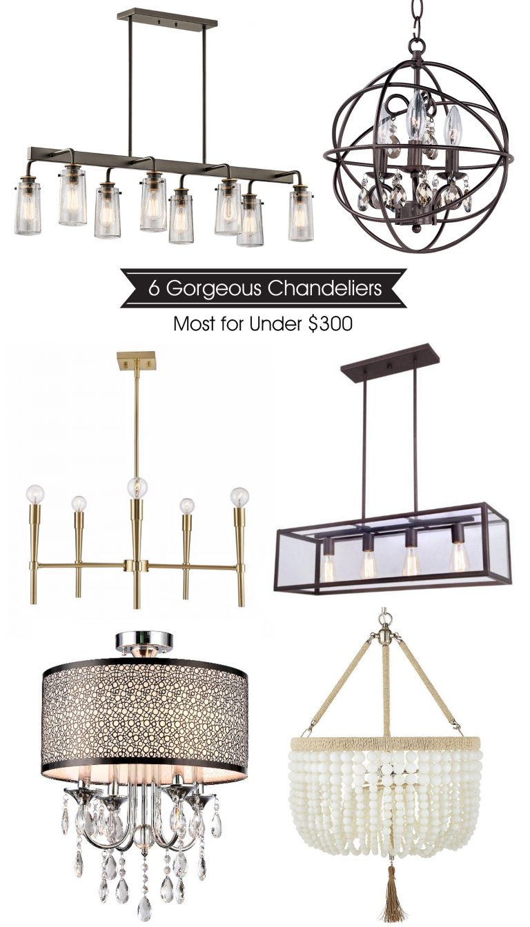 Power Your Reno // 6 Gorgeous Chandeliers (Most for Under $300)