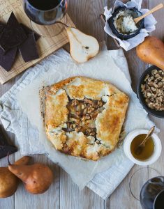 Pear Galette with Honey, Walnuts and Blue Cheese • Brittany Stager