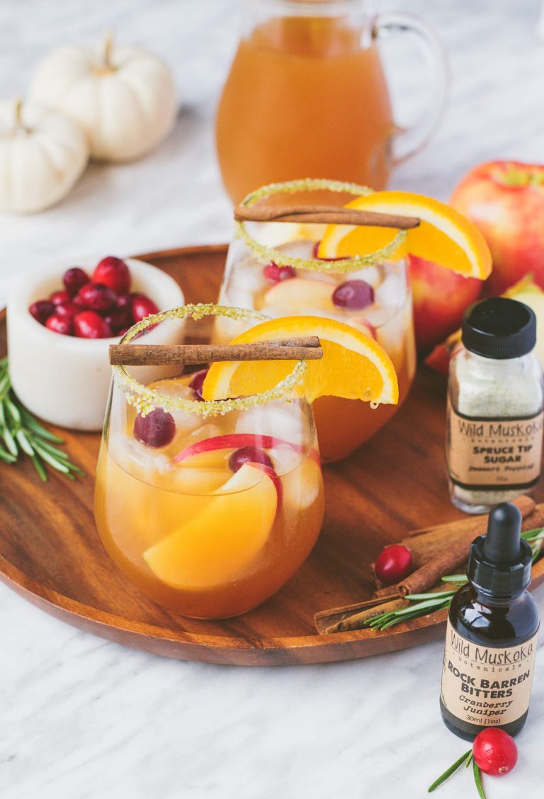 Spiked Apple Cider with Cranberry & Juniper Bitters