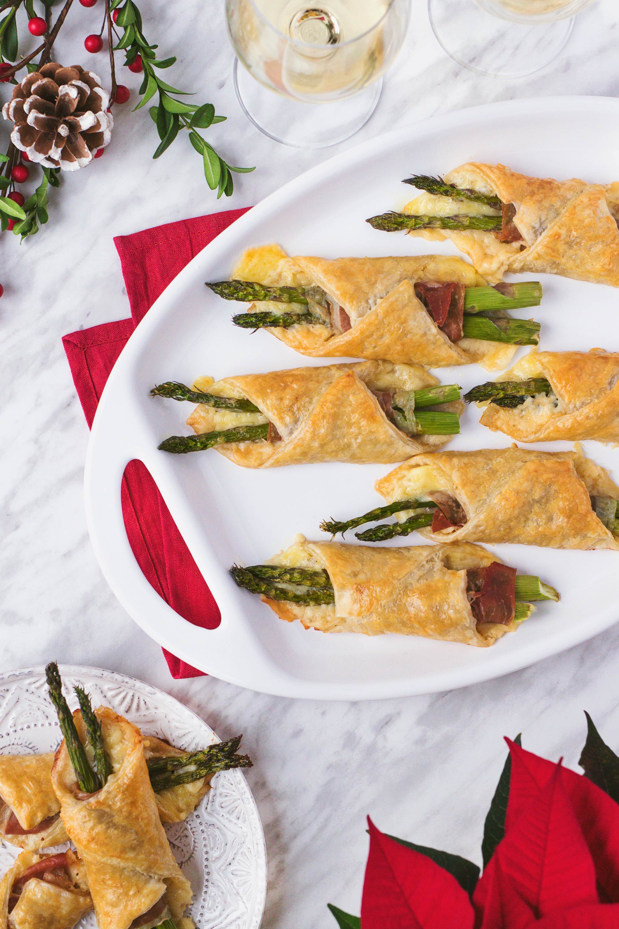 Pastry-Wrapped Asparagus with Prosciutto & Two Cheese