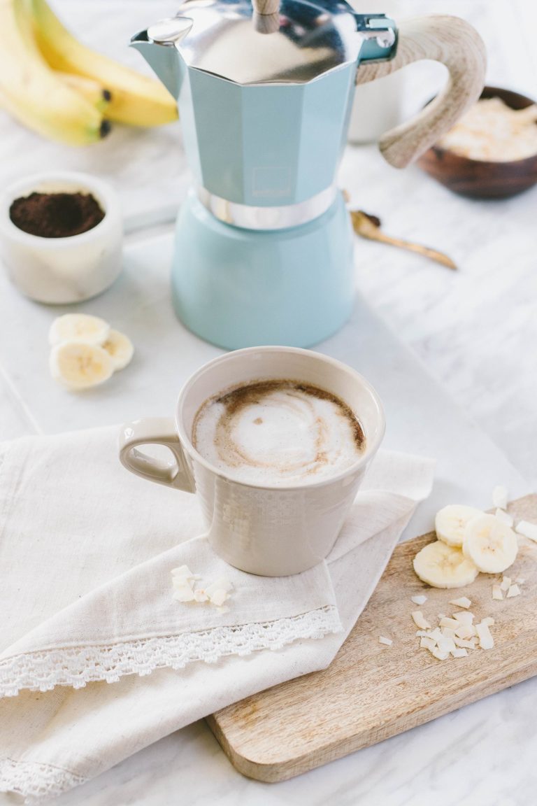 How To Brew Coffee in a Moka Pot for a Banana Coconut Latte