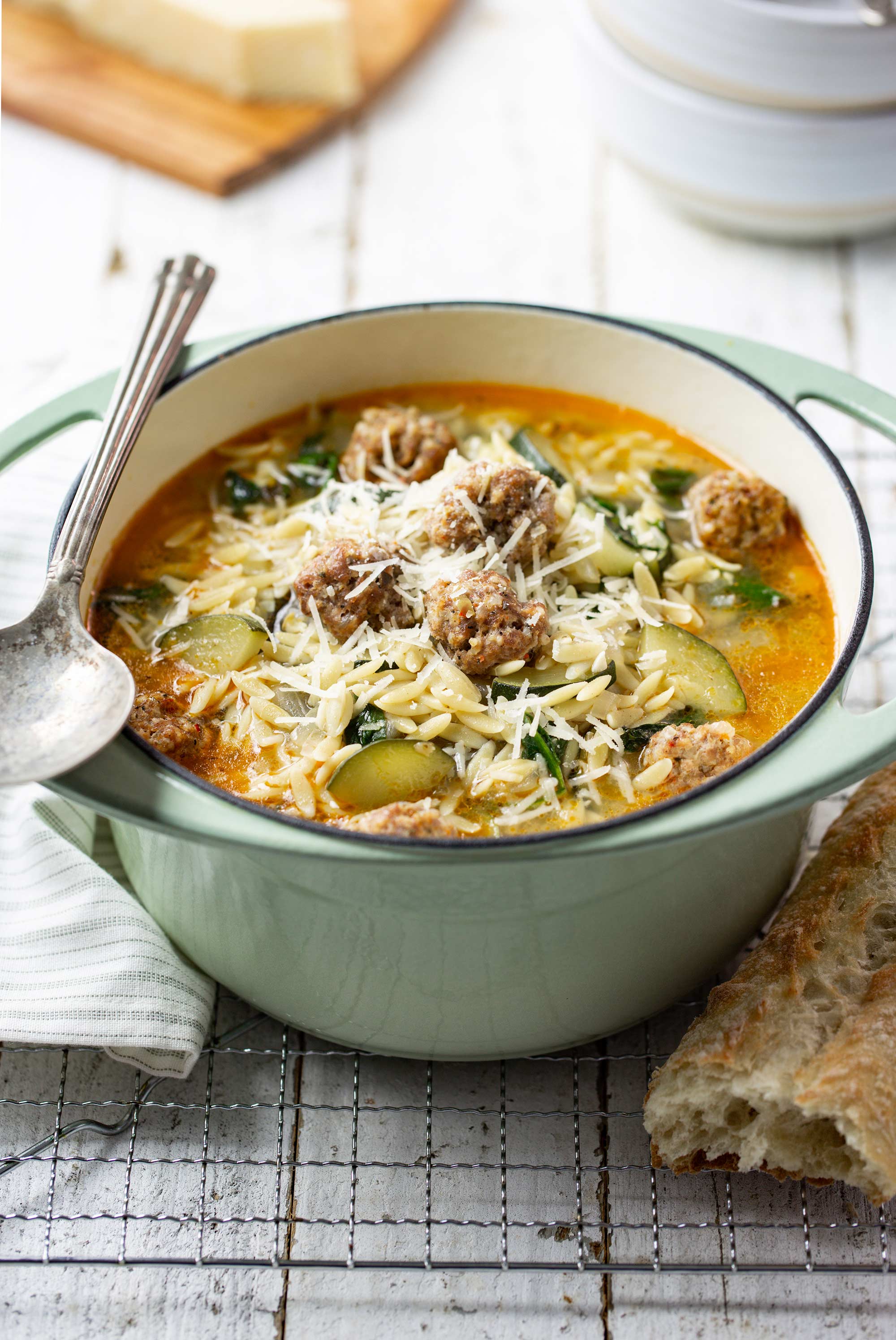 Italian Meatball & Orzo Soup • Brittany Stager