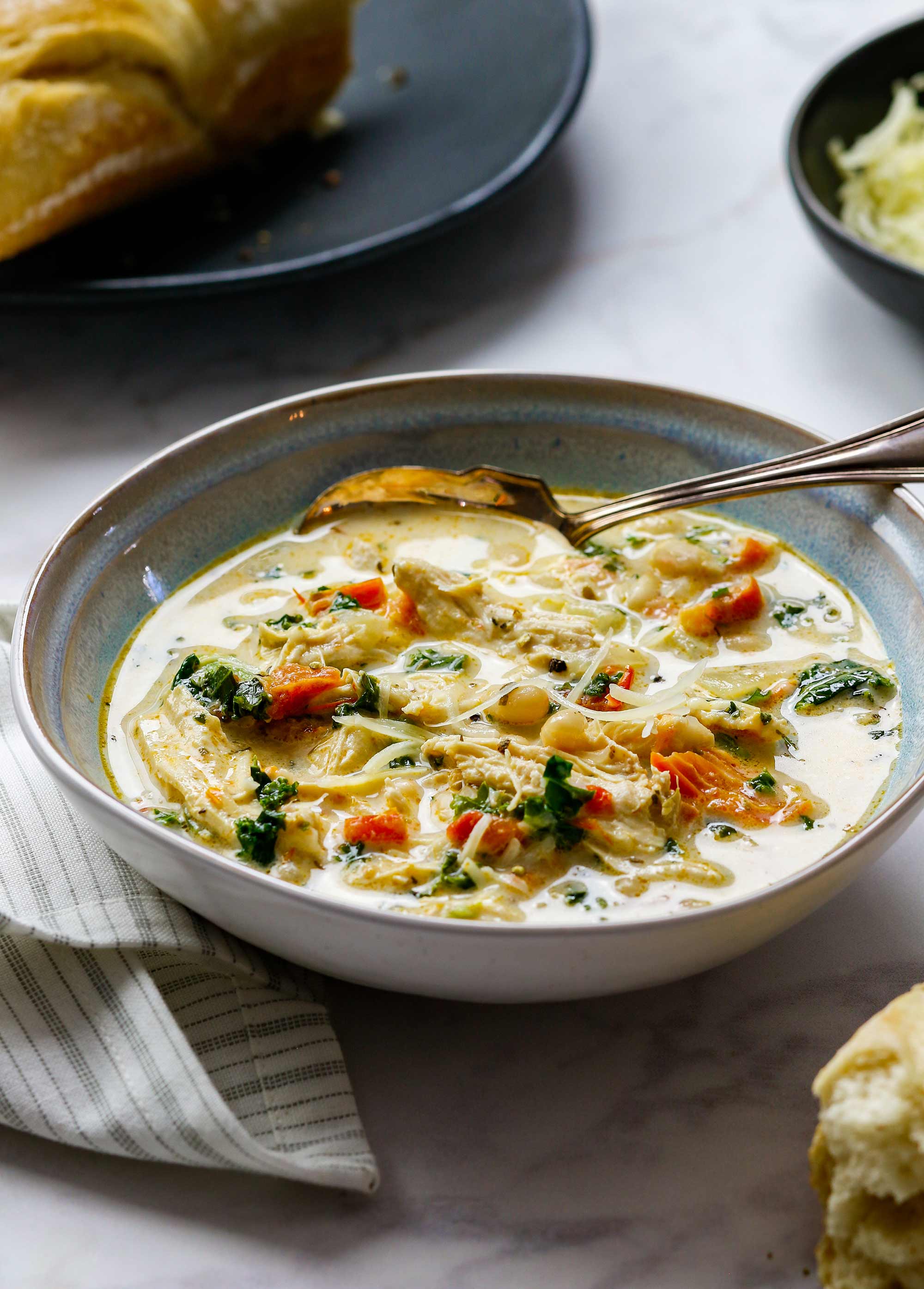 Easy Creamy Tuscan Chicken Soup