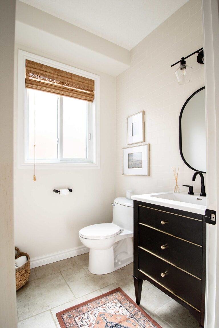 Before and After: A Modern Farmhouse Powder Room Reveal