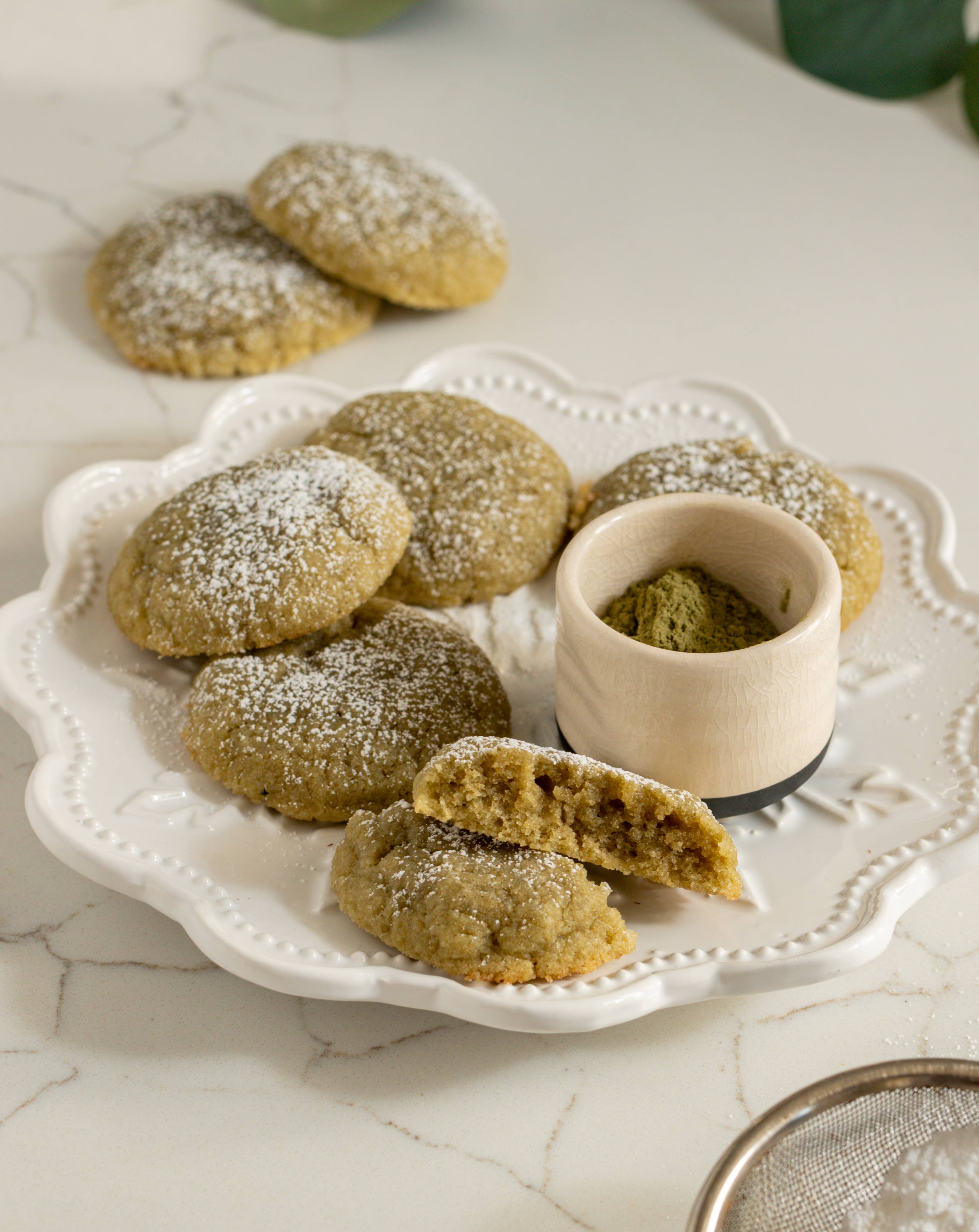 Matcha Tea Cake Cookies