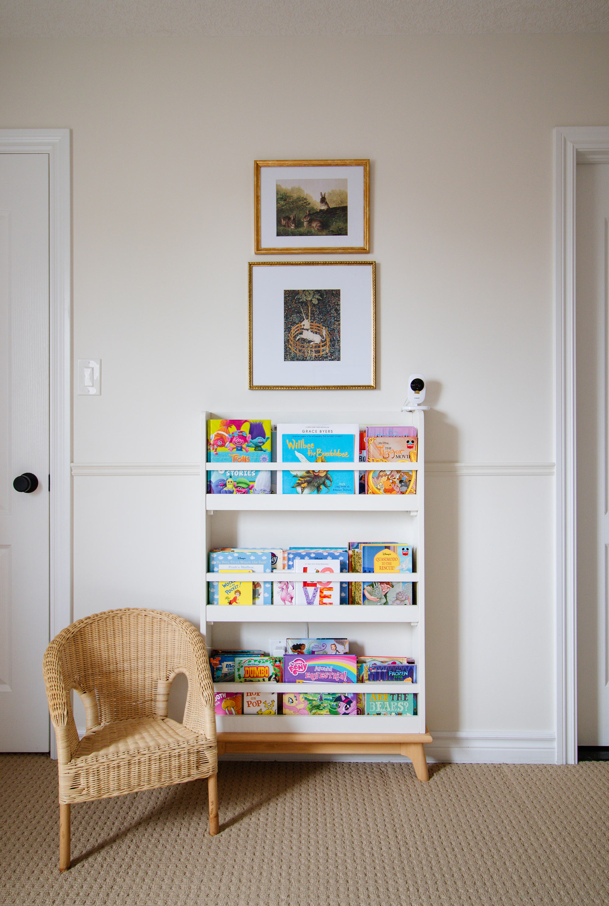 Sloan Bookcase from West Elm Easily Accessible and Cozy Reading Nook